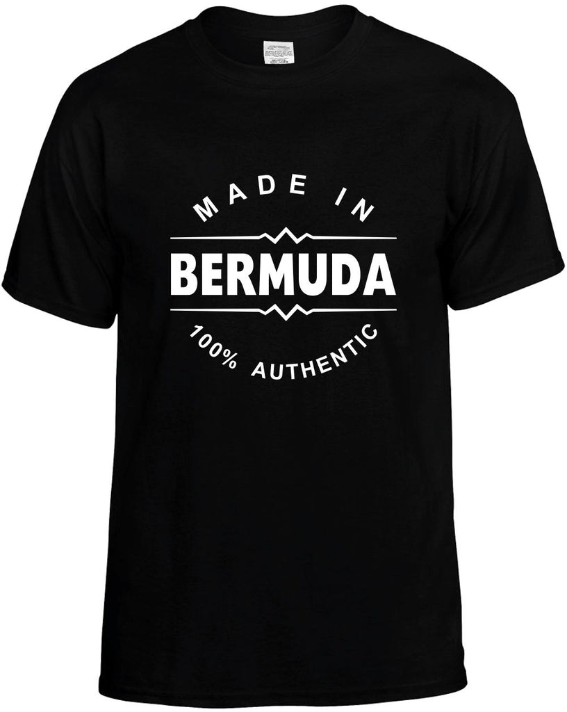 made in bermuda mens funny t-shirt black