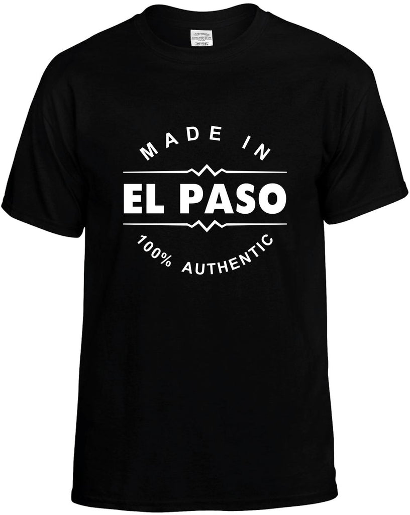 made in el paso mens funny t-shirt black