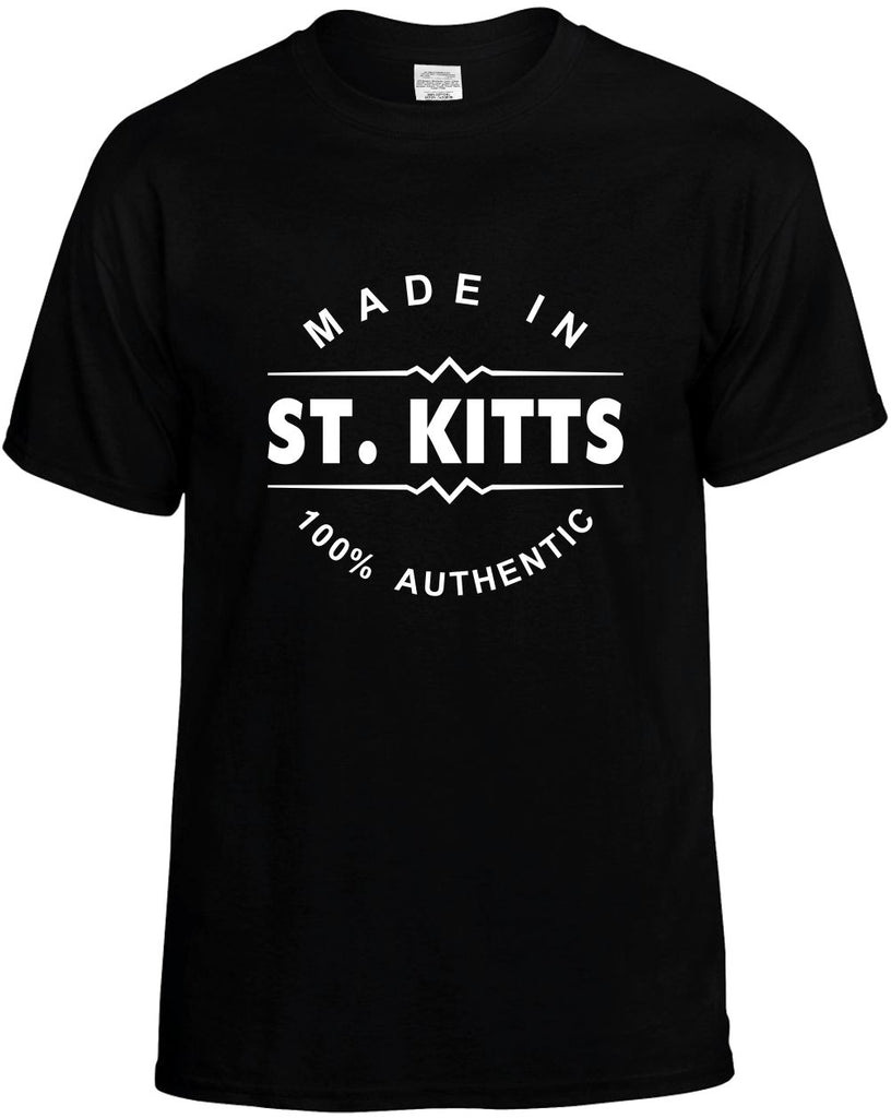 made in st kitts mens funny t-shirt black