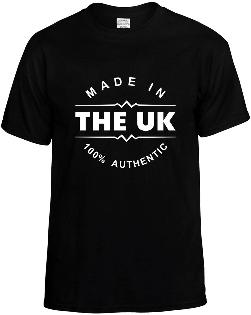 made in the uk mens funny t-shirt black