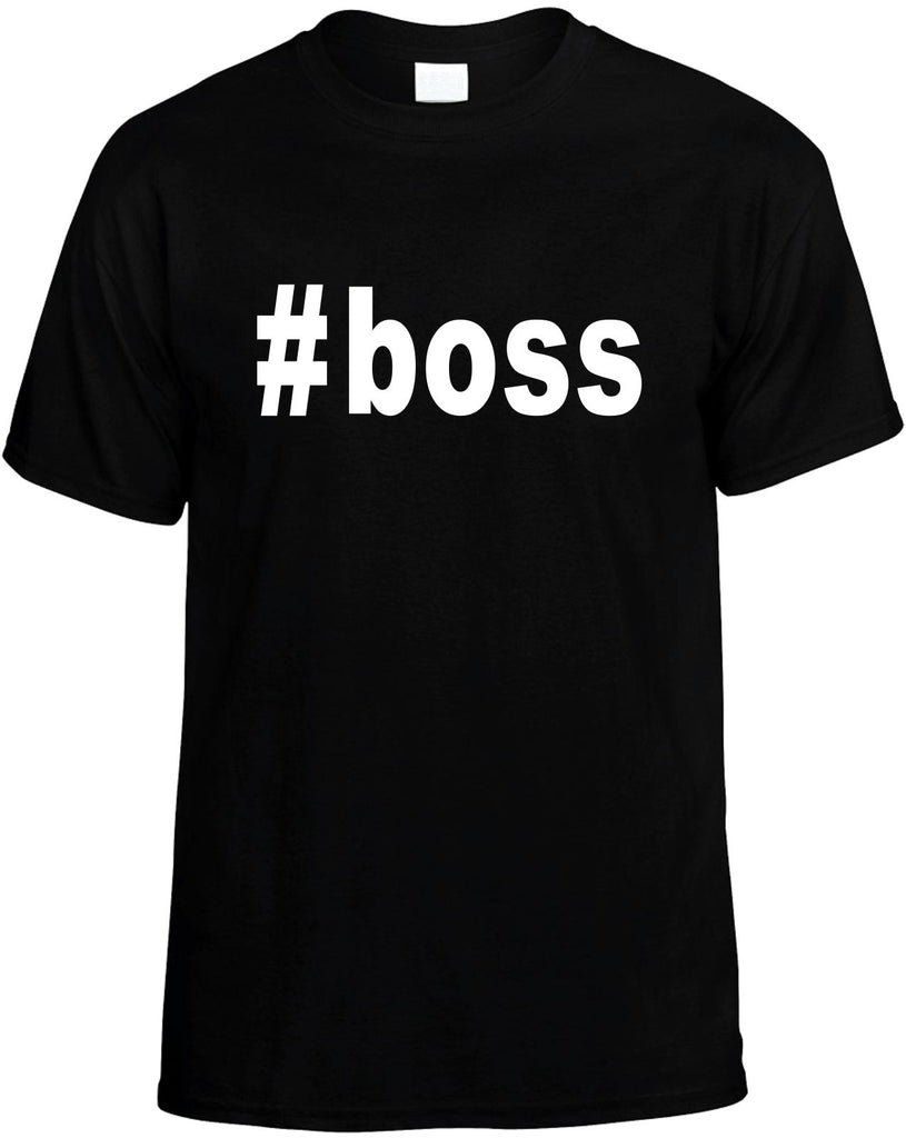 #boss hashtag tee shirt boss mens funny t-shirt black