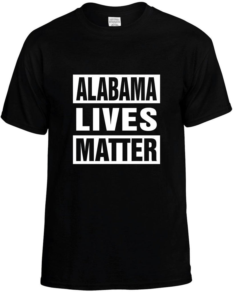 alabama lives matter mens funny t-shirt black