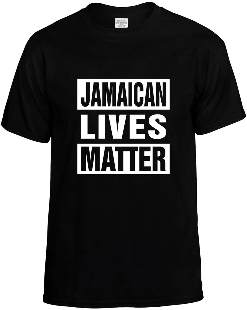 jamaican lives matter mens funny t-shirt black