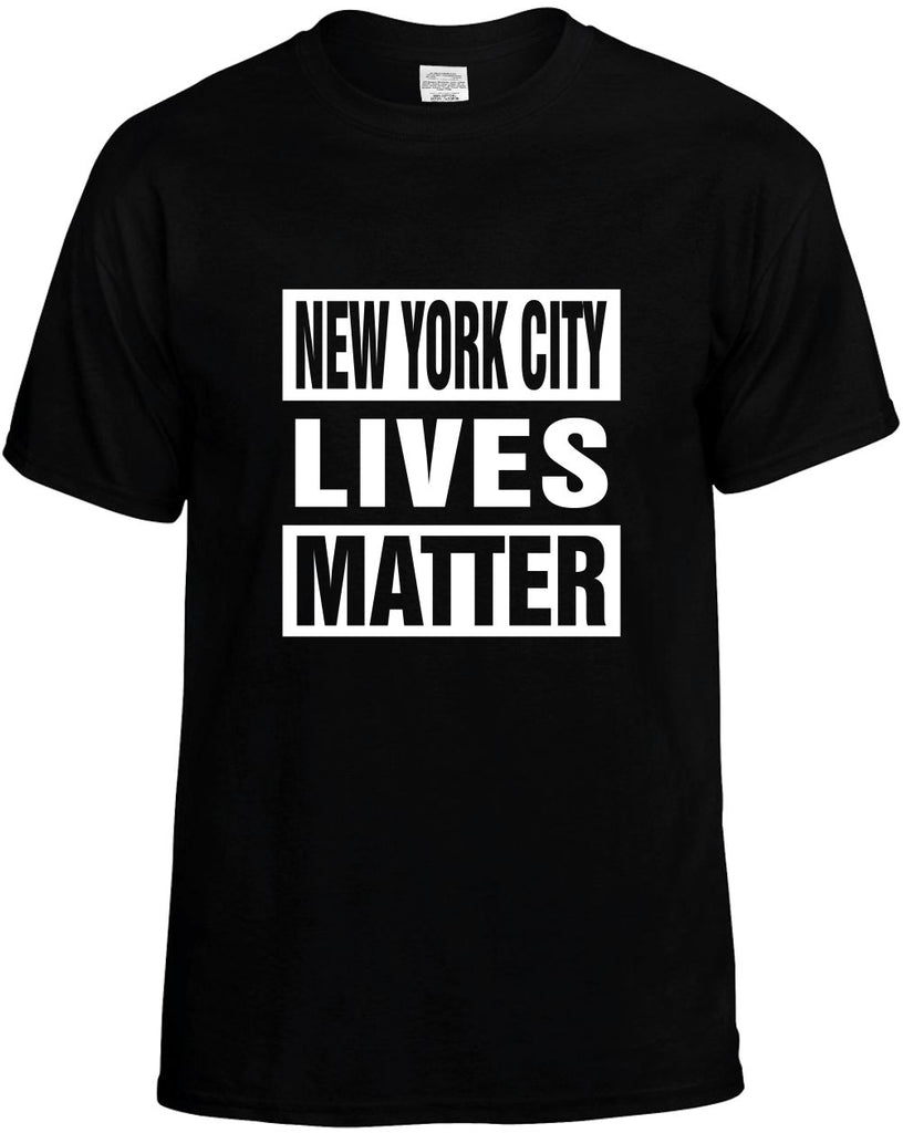 new york city lives matter mens funny t-shirt black