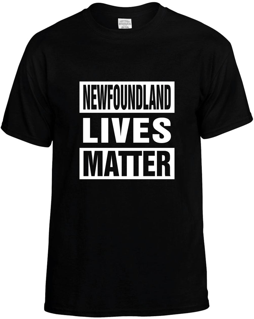 newfoundland lives matter mens funny t-shirt black