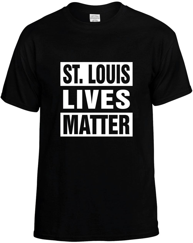 st louis lives matter mens funny t-shirt black