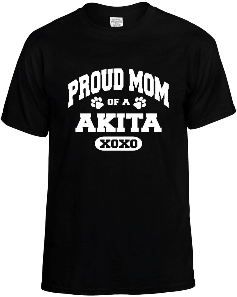 proud mom of a akita mens funny t-shirt black