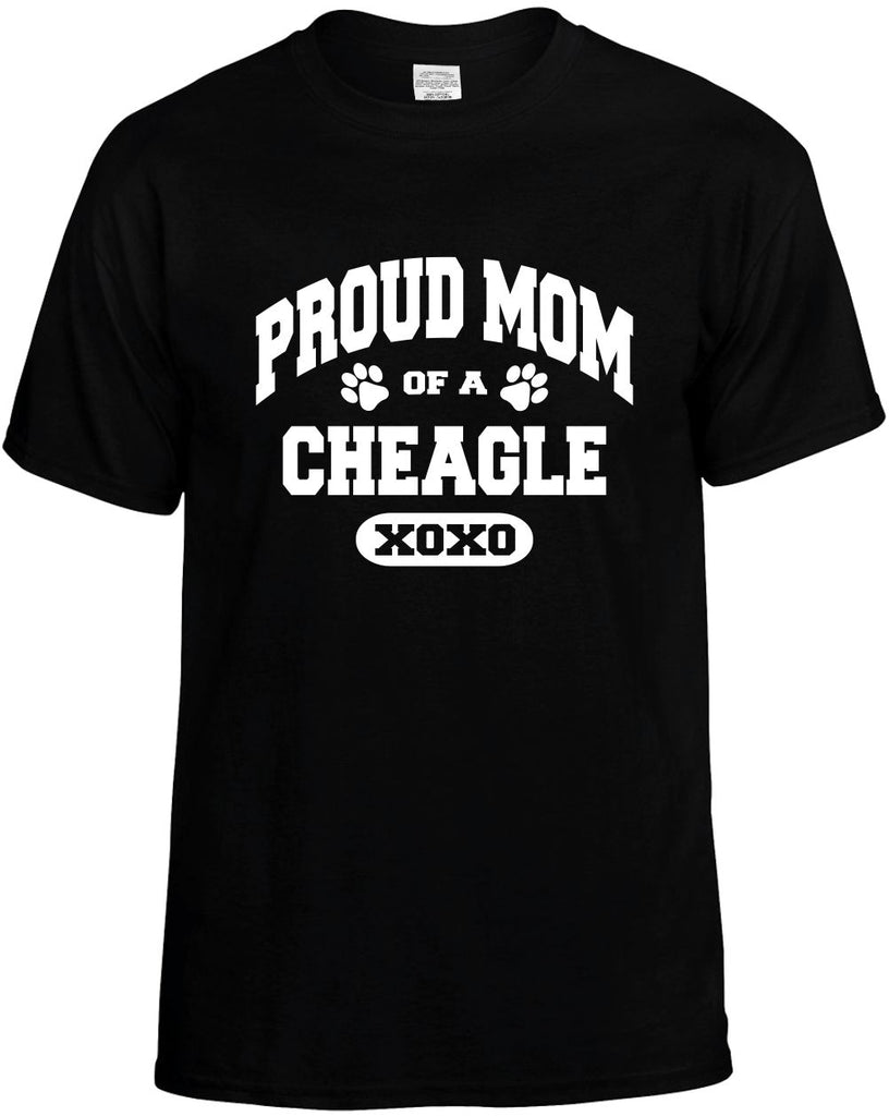 proud mom of a cheagle mens funny t-shirt black