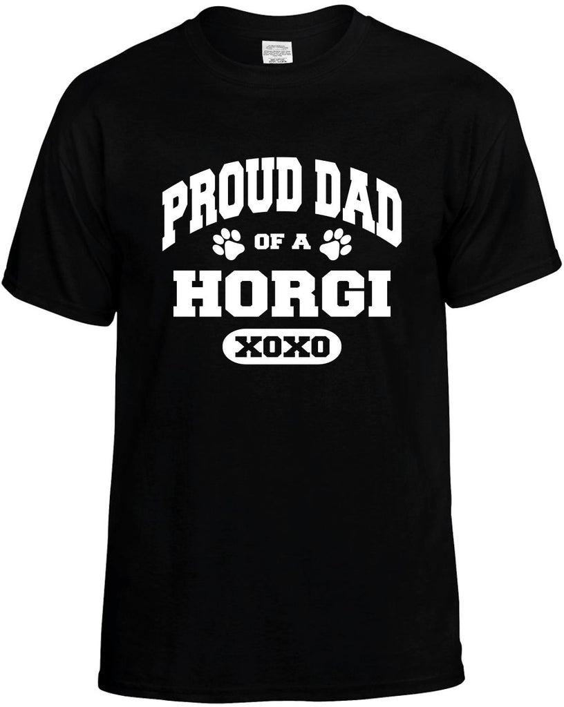 proud dad of a horgi mens funny t-shirt black