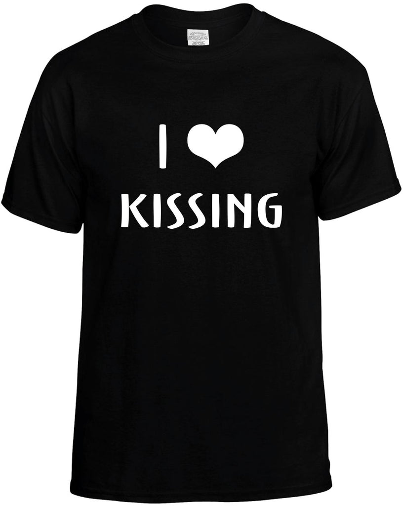 i love heart kissing mens funny t-shirt black