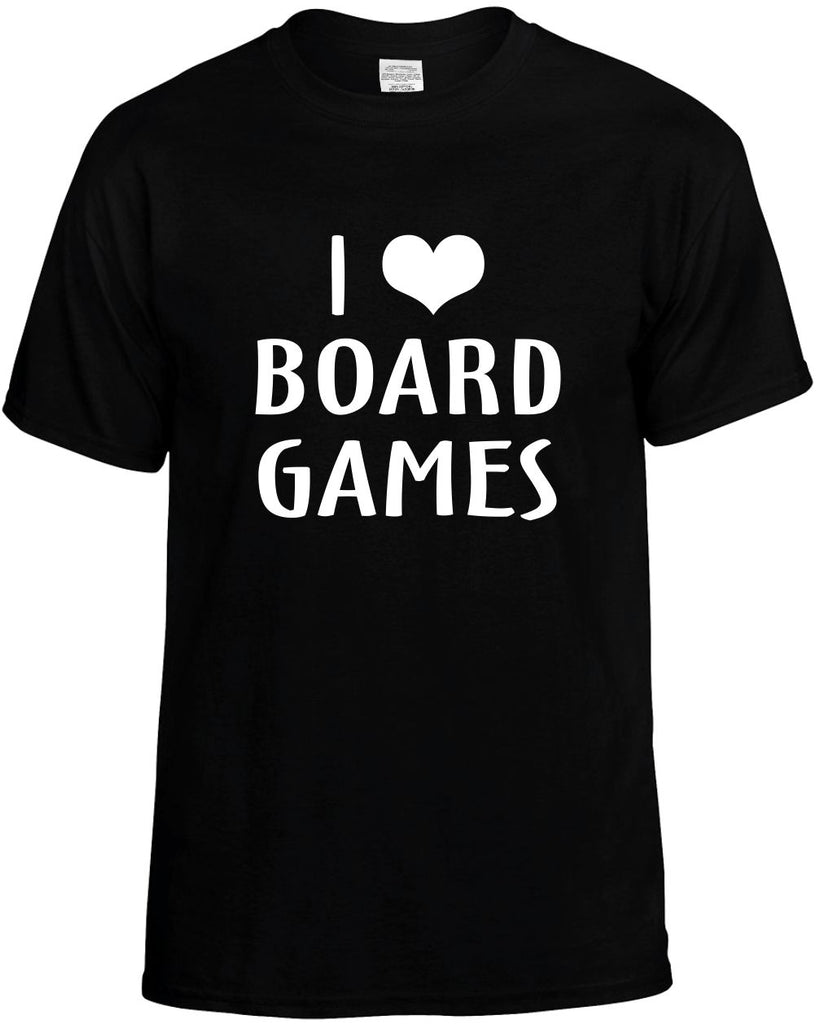 i love heart board games mens funny t-shirt black