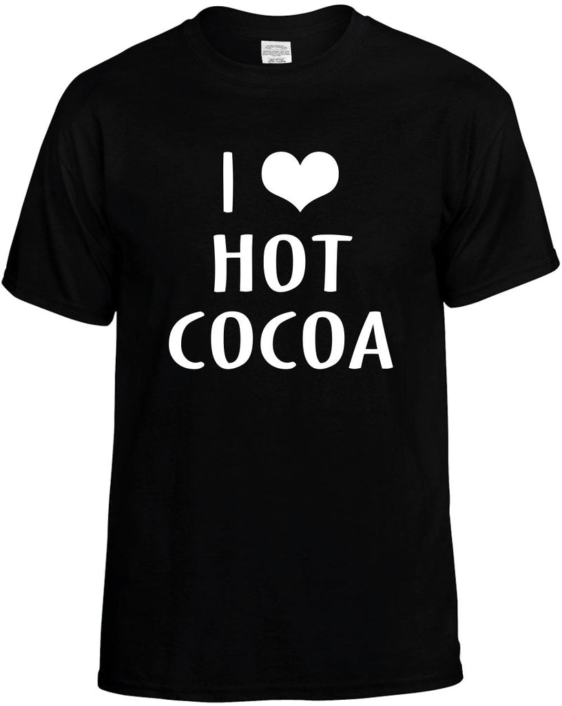 i love heart hot cocoa mens funny t-shirt black