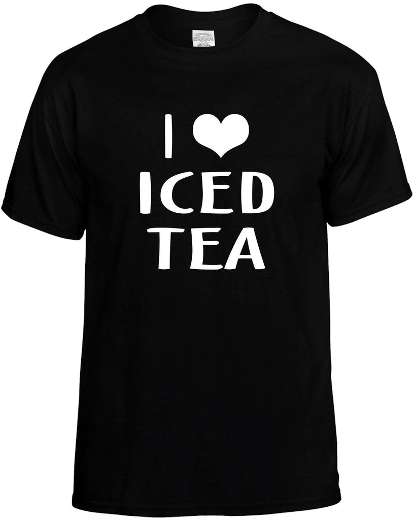 i love heart iced tea mens funny t-shirt black