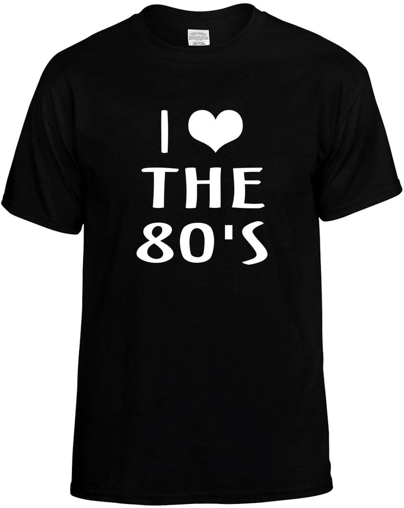 i love heart the 80s mens funny t-shirt black