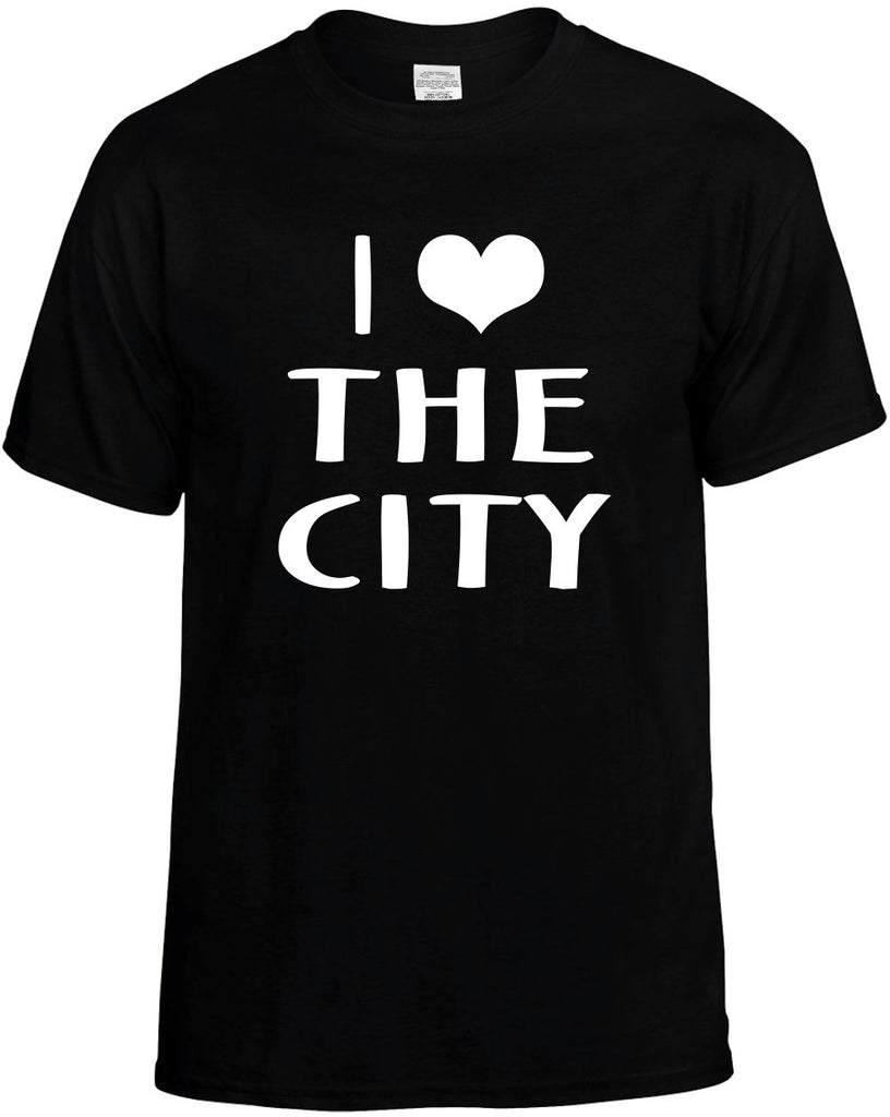 i love heart the city mens funny t-shirt black