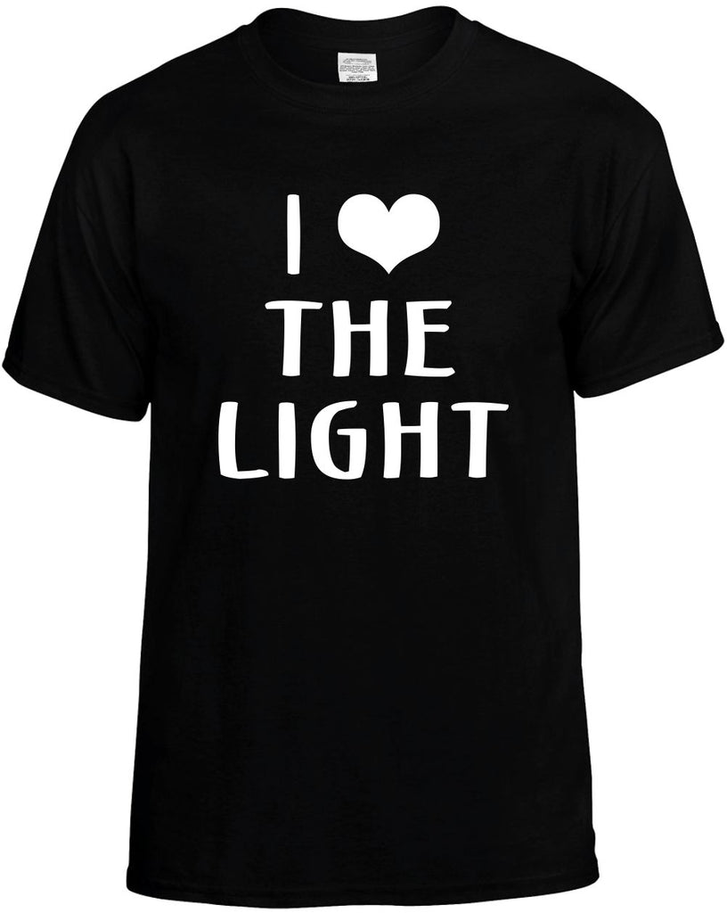 i love heart the light mens funny t-shirt black