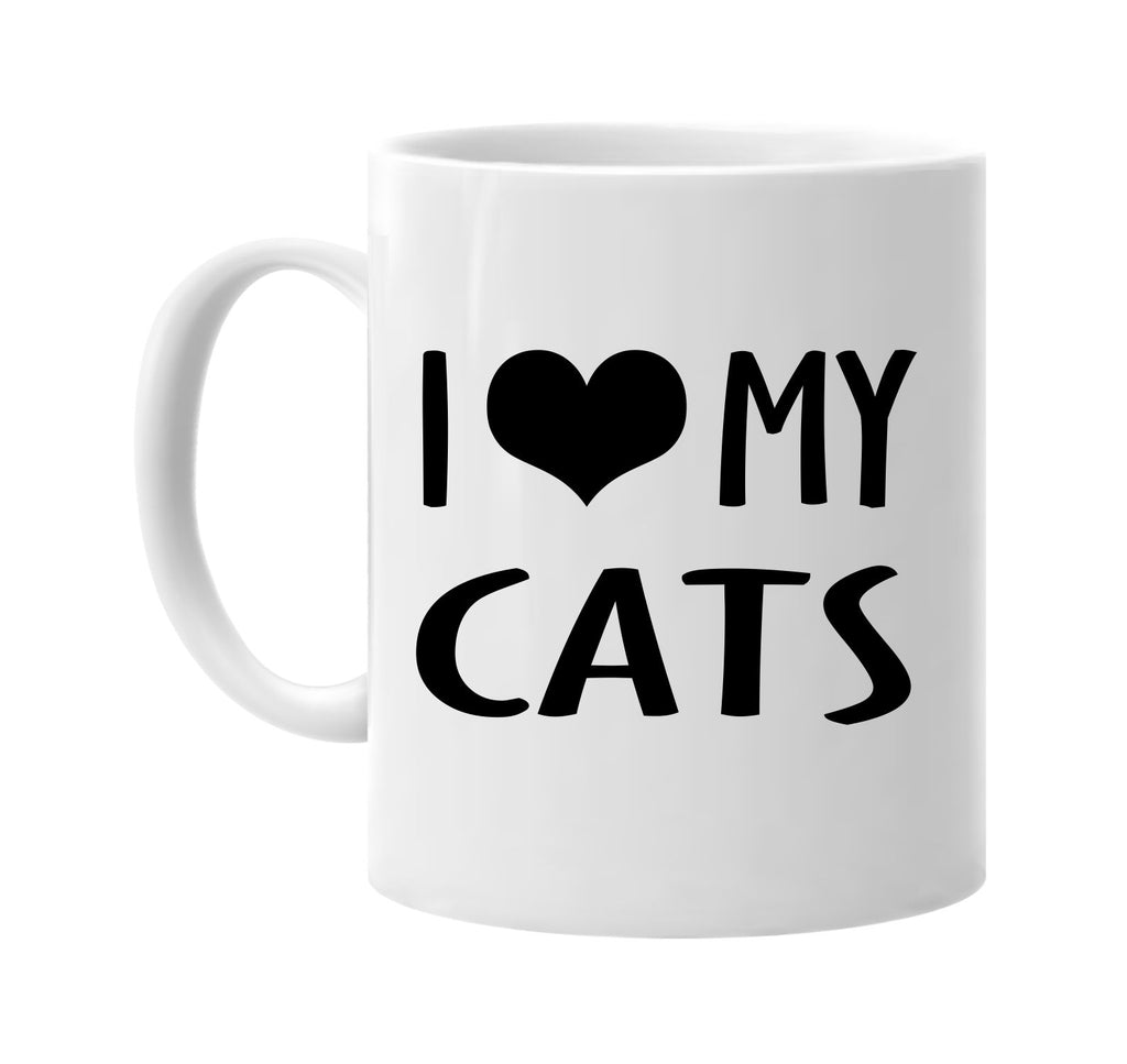 i love heart my cats signature outlet novelty coffee cup mug graphic gift ideas gifts for the family mom dad