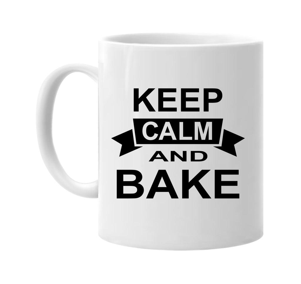 keep calm and bake signature outlet novelty coffee cup mug graphic gift ideas gifts for the family mom dad