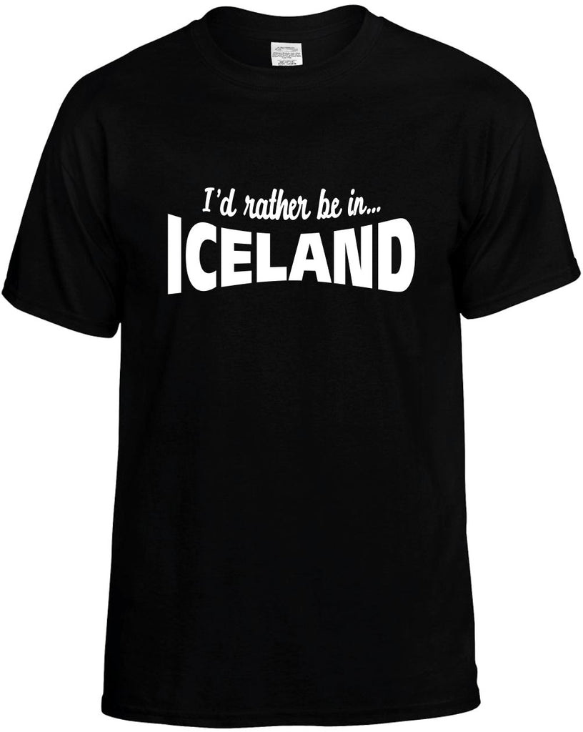 id rather be in iceland mens funny t-shirt black