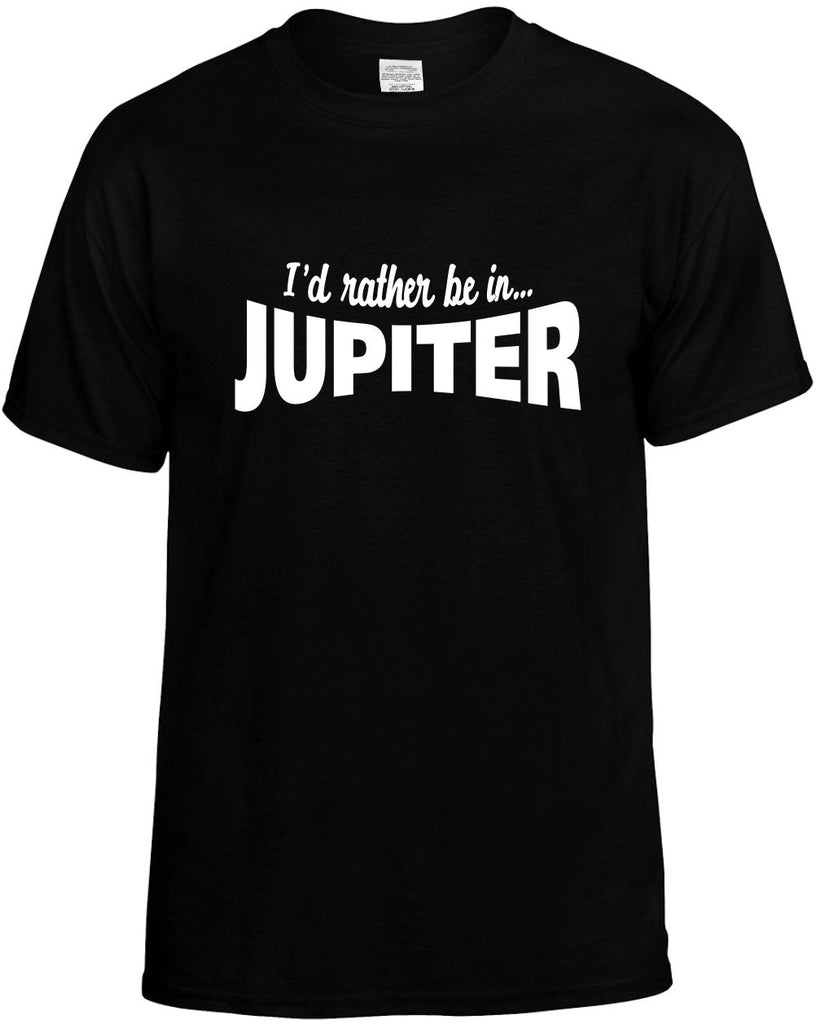 id rather be in jupiter mens funny t-shirt black