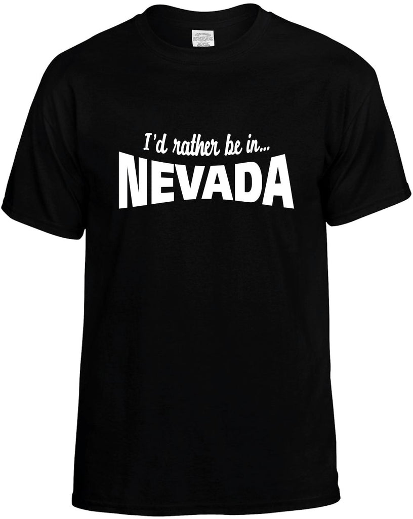 id rather be in nevada mens funny t-shirt black