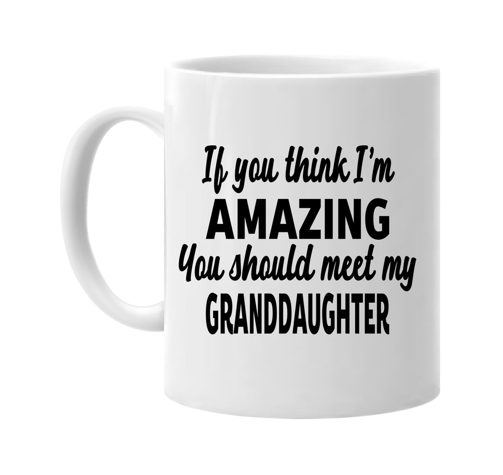 you think im amazing meet my granddaughter signature outlet novelty coffee cup mug graphic gift ideas gifts for the family mom dad