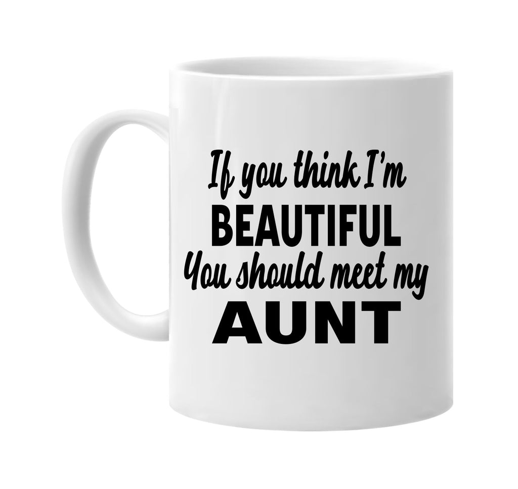 you think im beautiful meet my aunt signature outlet novelty coffee cup mug graphic gift ideas gifts for the family mom dad