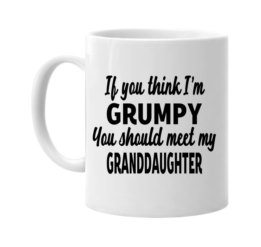 you think im grumpy meet my granddaughter signature outlet novelty coffee cup mug graphic gift ideas gifts for the family mom dad