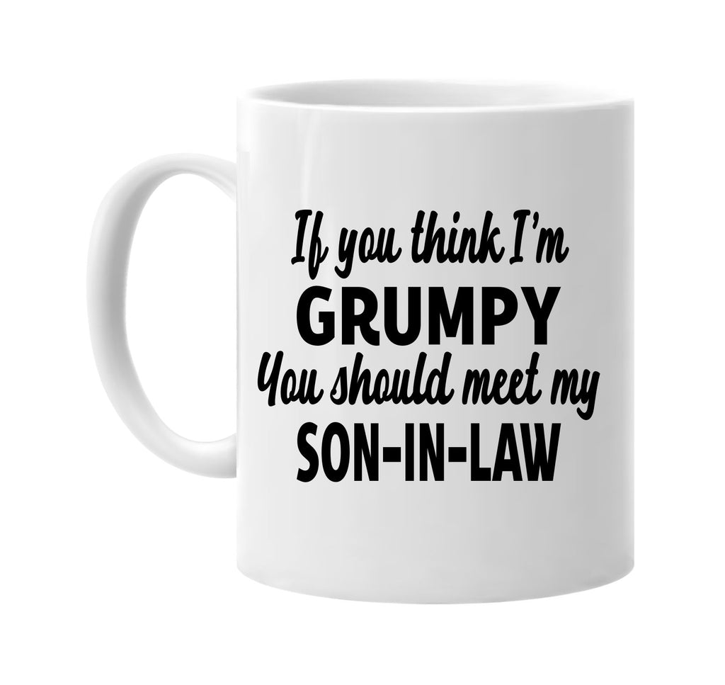 you think im grumpy meet my son-in-law signature outlet novelty coffee cup mug graphic gift ideas gifts for the family mom dad