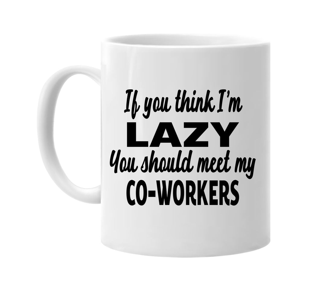 you think im lazy meet my co-workers signature outlet novelty coffee cup mug graphic gift ideas gifts for the family mom dad