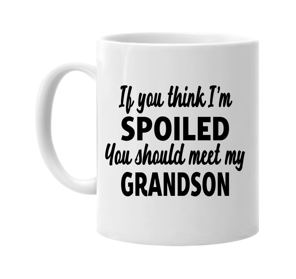 you think im spoiled meet my grandson signature outlet novelty coffee cup mug graphic gift ideas gifts for the family mom dad