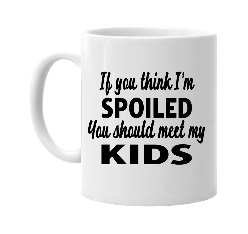 you think im spoiled you should meet my kids signature outlet novelty coffee cup mug graphic gift ideas gifts for the family mom dad