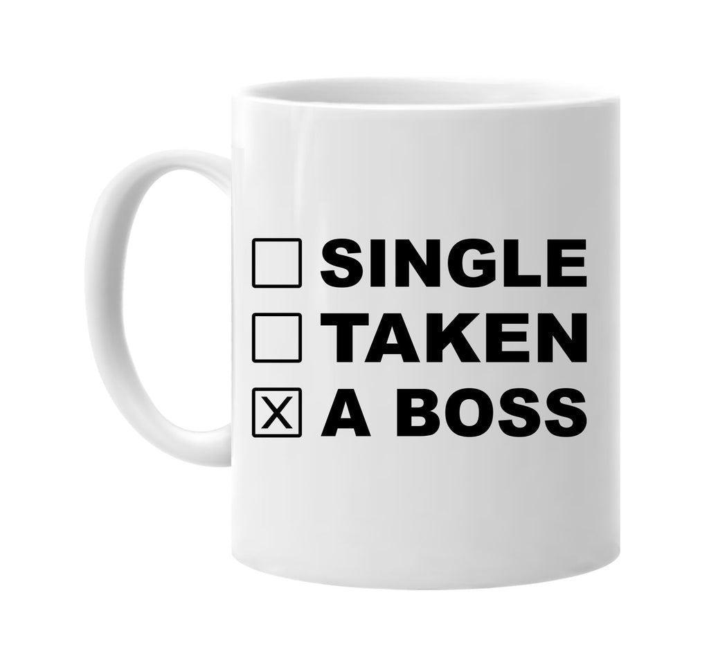 single taken boss humorous signature outlet novelty coffee cup mug graphic gift ideas gifts for the family mom dad