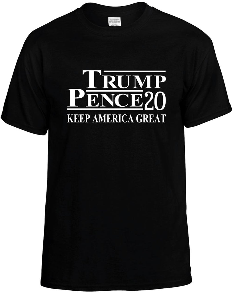 trump pence 20 keep america great mens funny t-shirt black