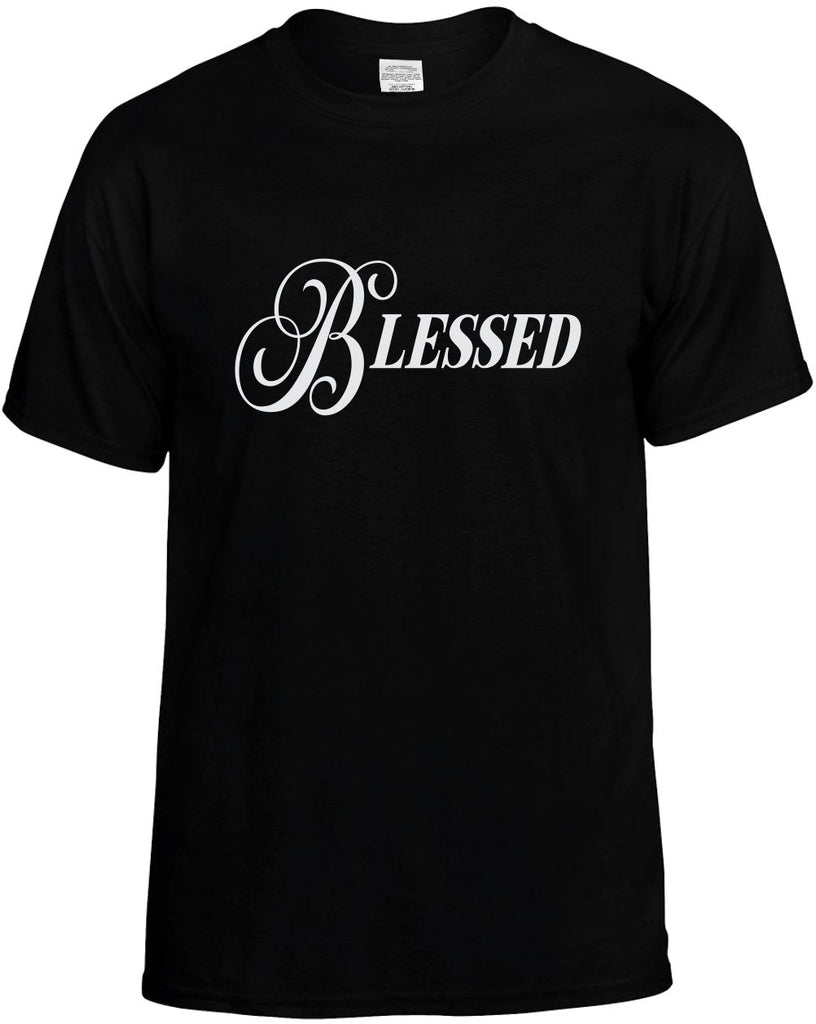 blessed fancy b mens funny t-shirt black