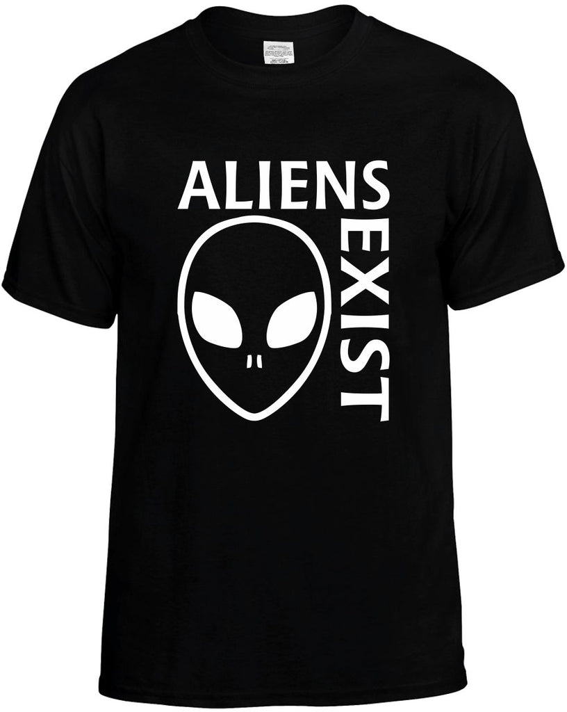 aliens exist mens funny t-shirt black