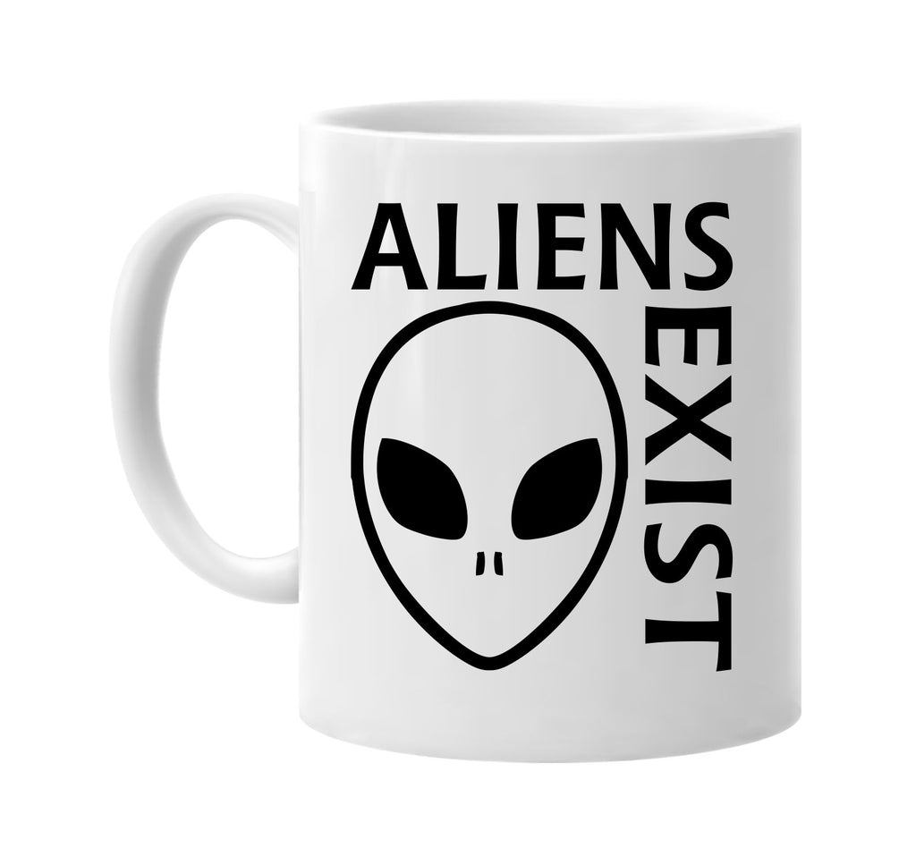 aliens exist signature outlet novelty coffee cup mug graphic gift ideas gifts for the family mom dad