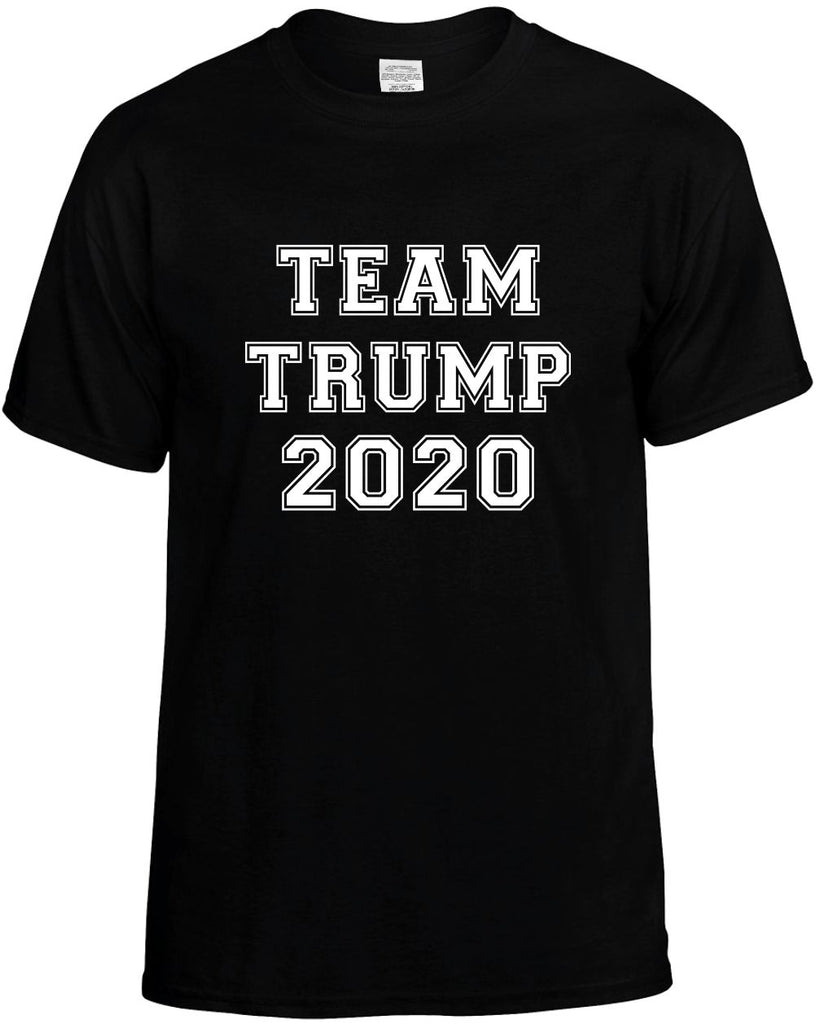 team trump 2020 college font election mens funny t-shirt black