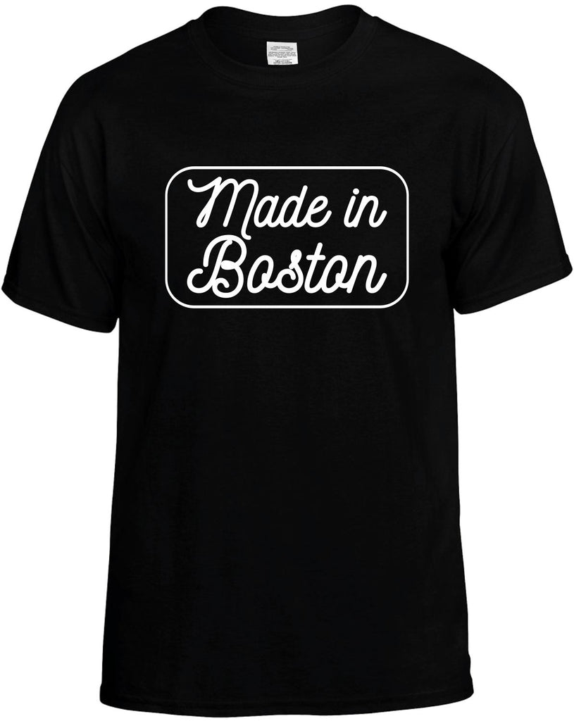 Made In Boston Men's T-Shirt Funny Novelty Graphic Unisex Tee