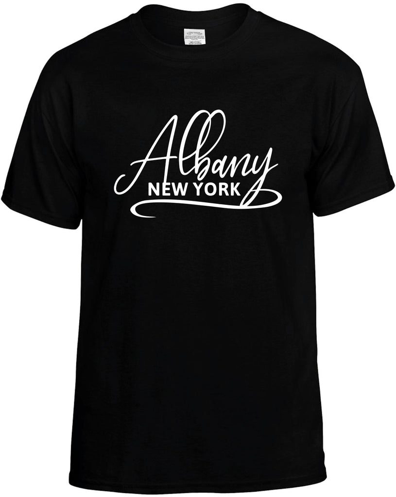 Albany, New York Men's T-Shirt Funny Novelty Graphic Unisex Tee