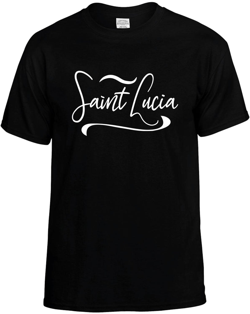 Saint Lucia Men's T-Shirt Funny Novelty Graphic Unisex Tee