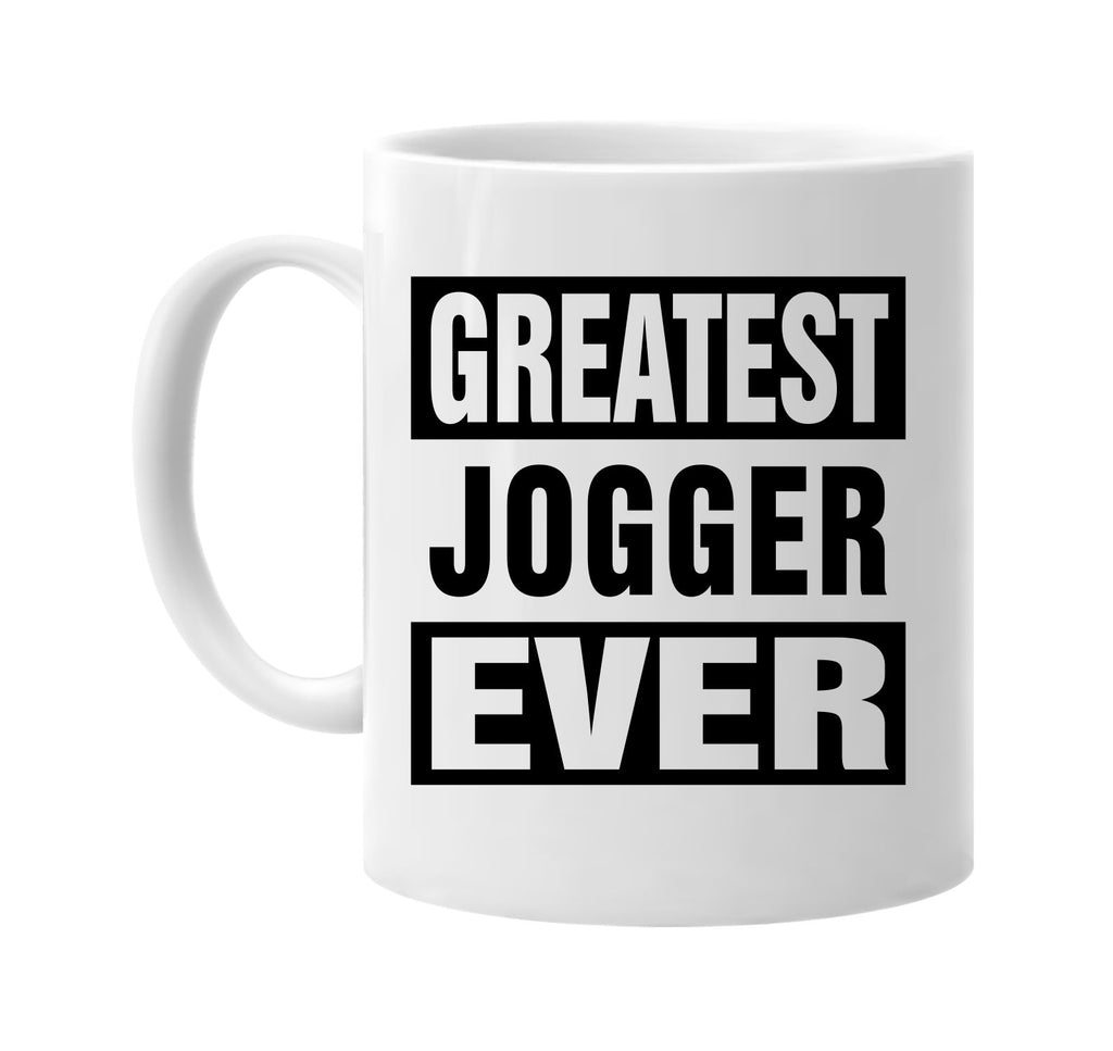 greatest jogger ever signature outlet novelty coffee cup mug graphic gift ideas gifts for the family mom dad