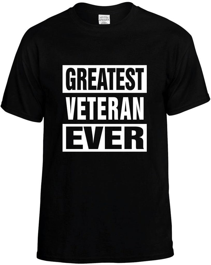 greatest veteran ever mens funny t-shirt black