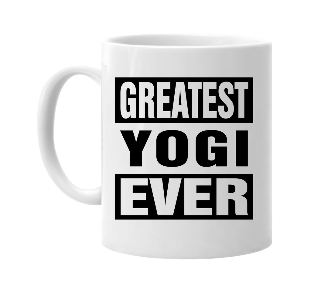 greatest yogi ever signature outlet novelty coffee cup mug graphic gift ideas gifts for the family mom dad