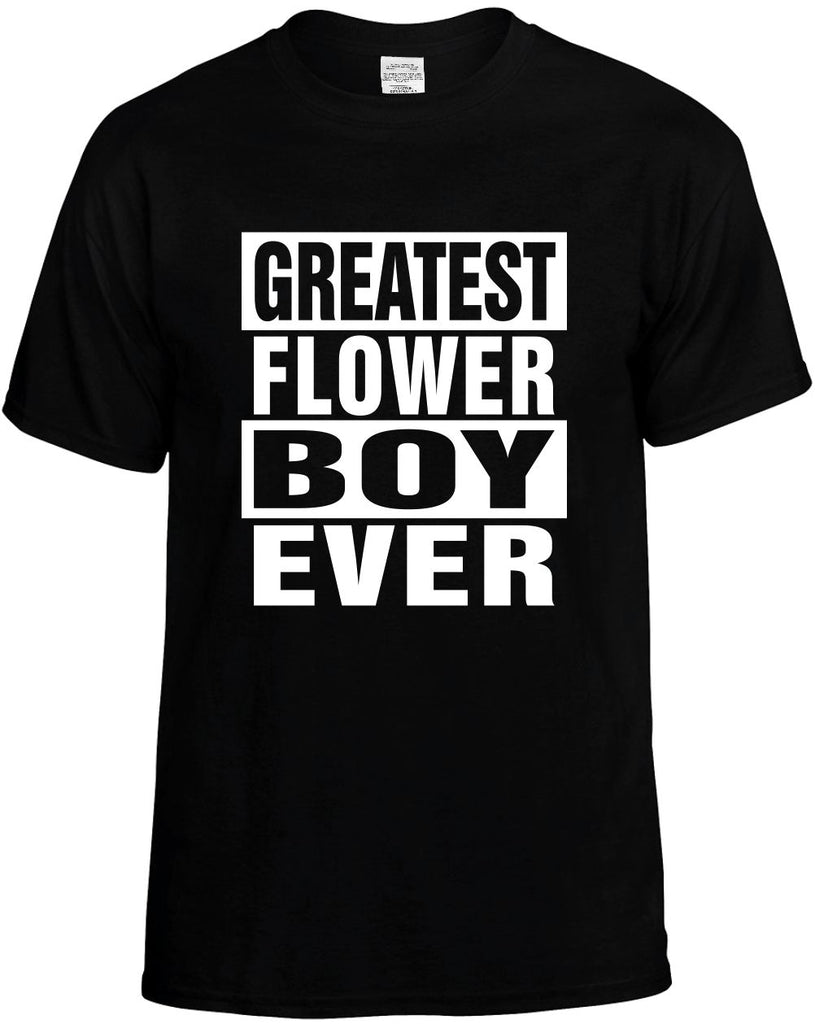 greatest flower boy ever mens funny t-shirt black