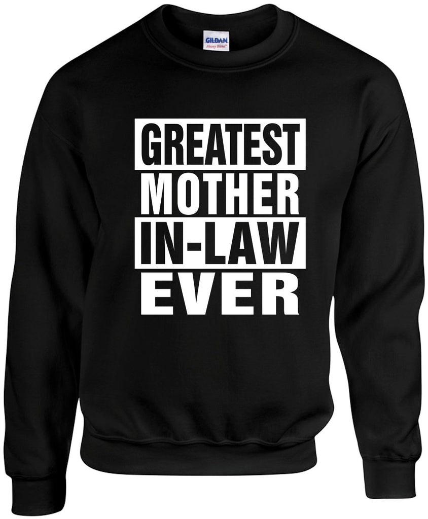 greatest mother inlaw ever unisex crewneck sweatshirt black signature outlet novelty 