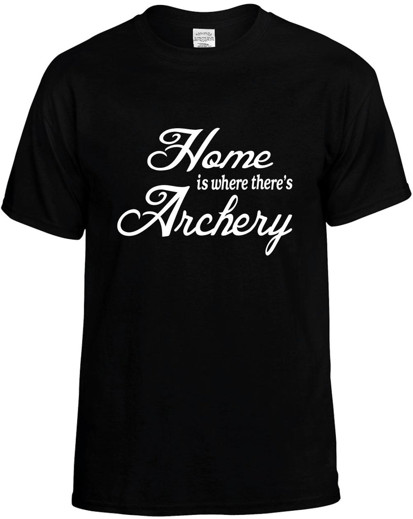 home is where theres archery mens funny t-shirt black