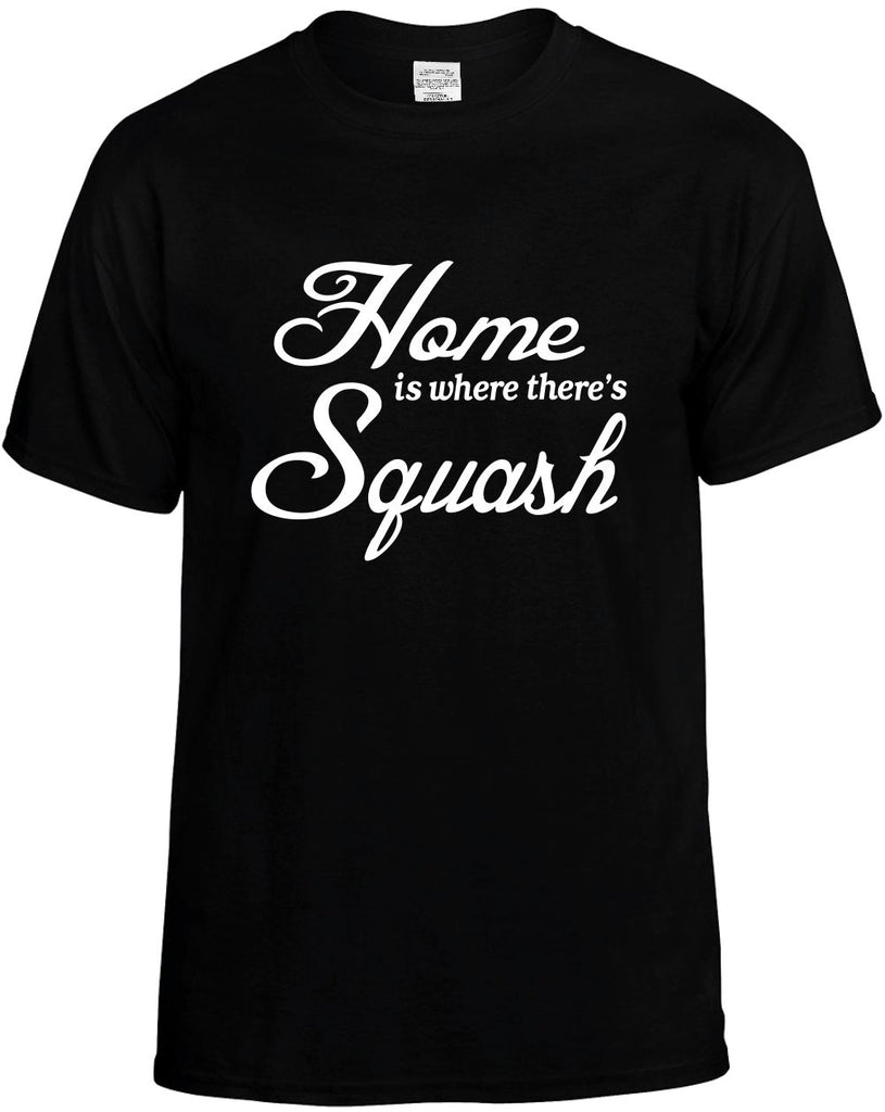 home is where theres squash mens funny t-shirt black