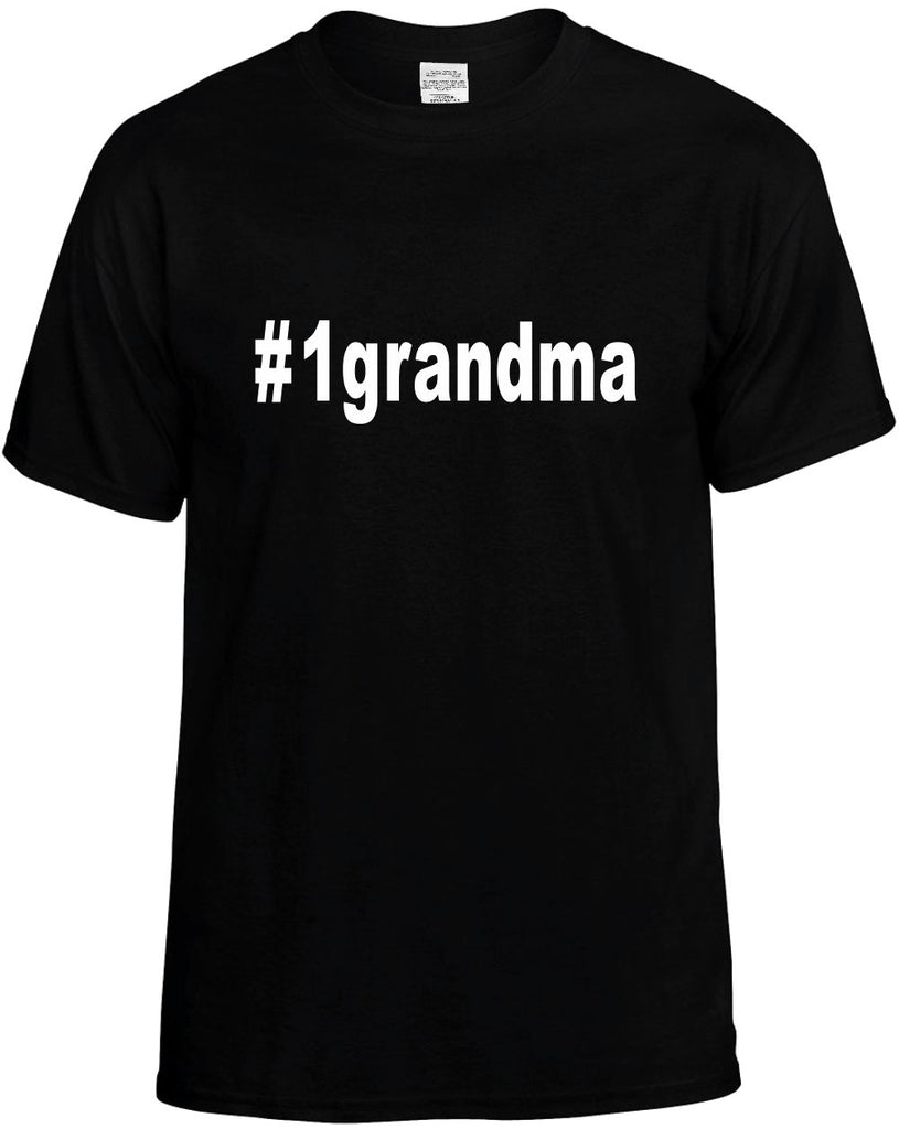 #1grandma hashtag tee shirt mens funny t-shirt black