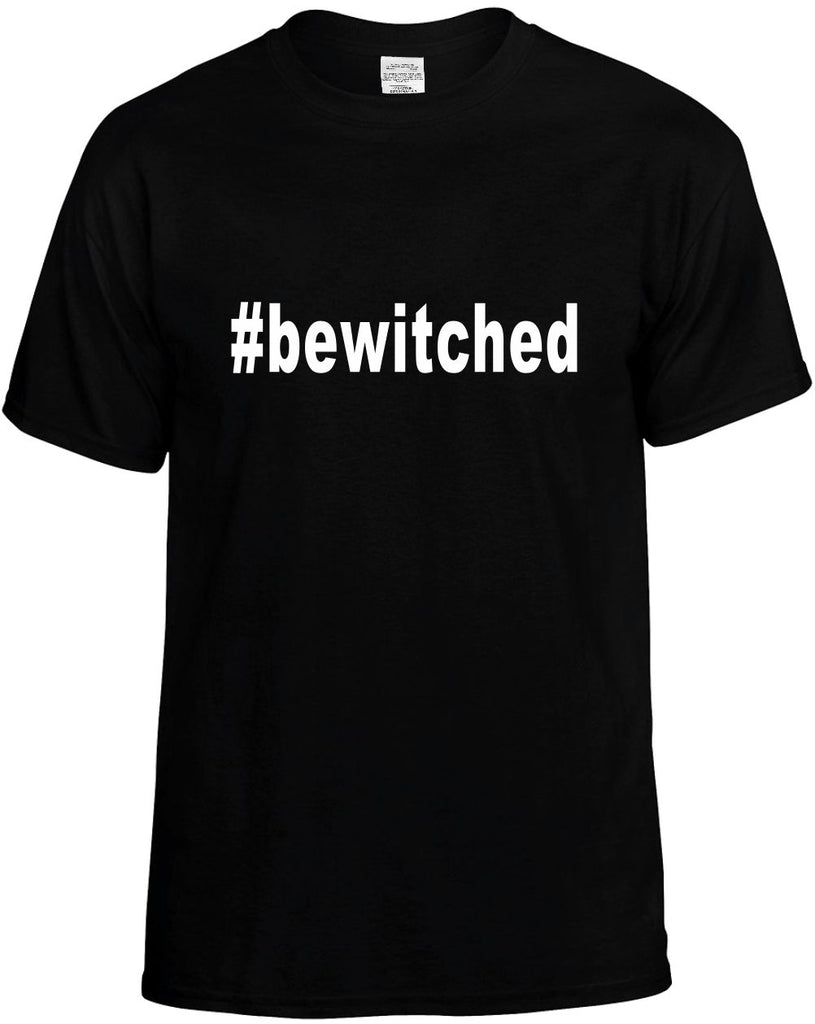 #bewitched hashtag tee shirt mens funny t-shirt black